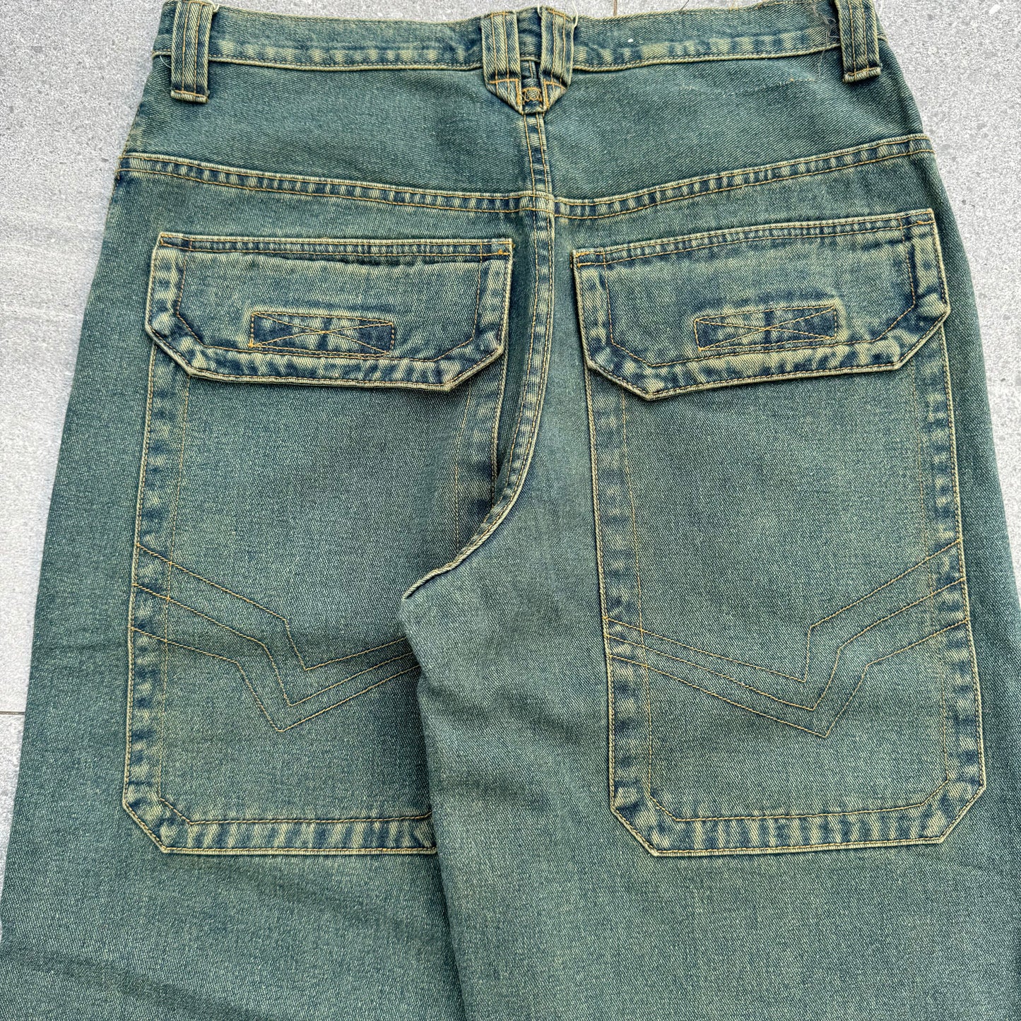 insane greenwash denim - 34x33”