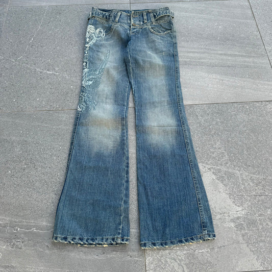 insane embroidered bootcuts - 30x33”