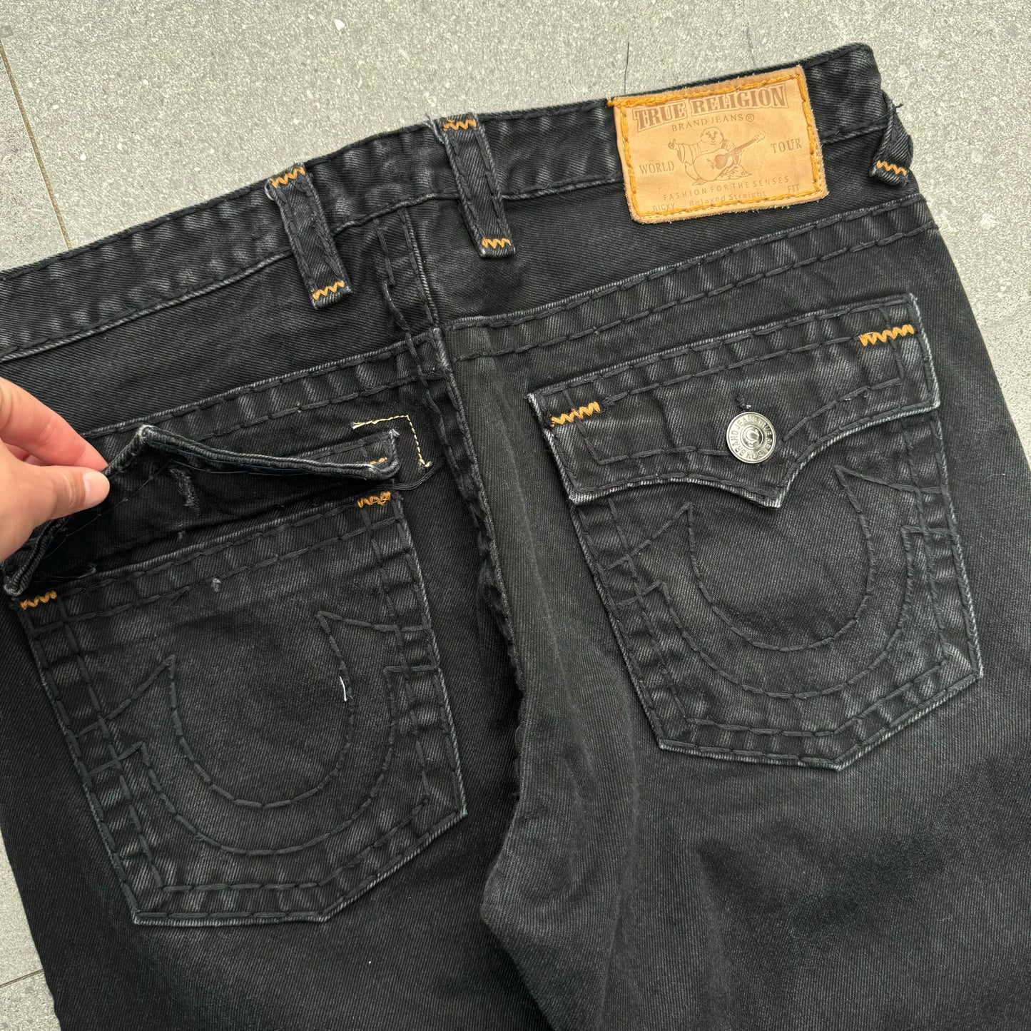 baggy black trueys - 37x30”