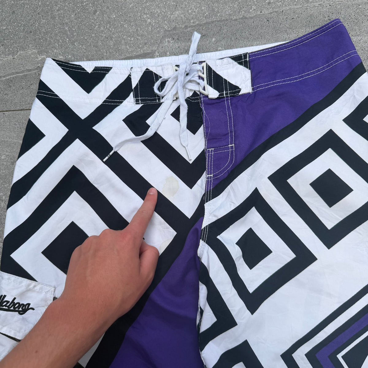i saw these in the midst of a psychedelic fueled episode. billabongs, size 34”