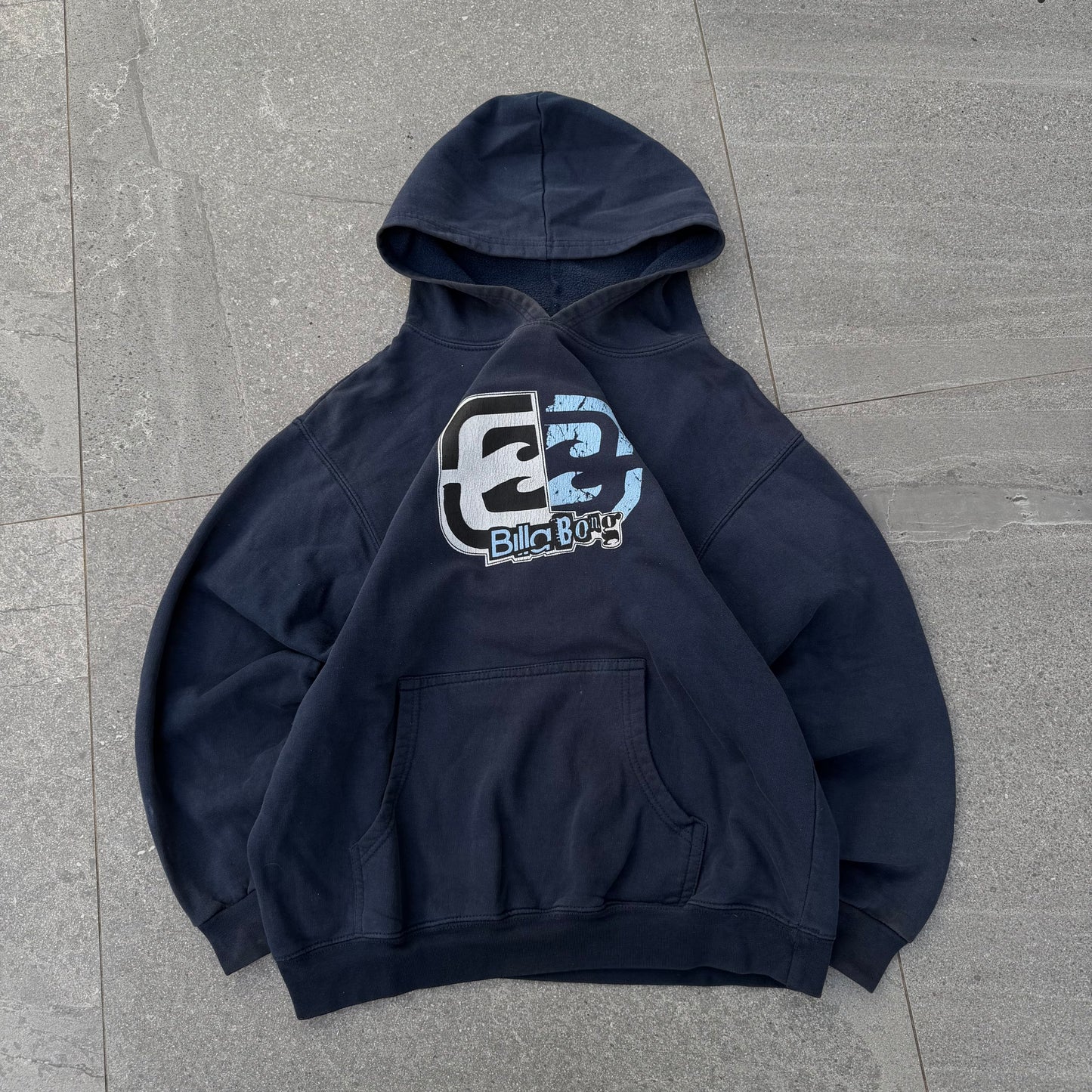 s tier billabong grunge stamp hoodie - XS