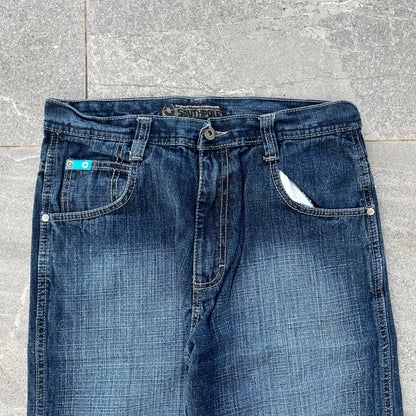 insane dark wash southpole jorts - 30x14”