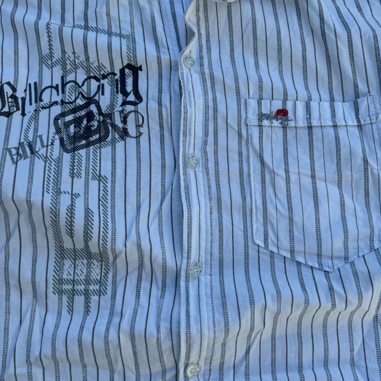 sexy ass white billabong shirt - L
