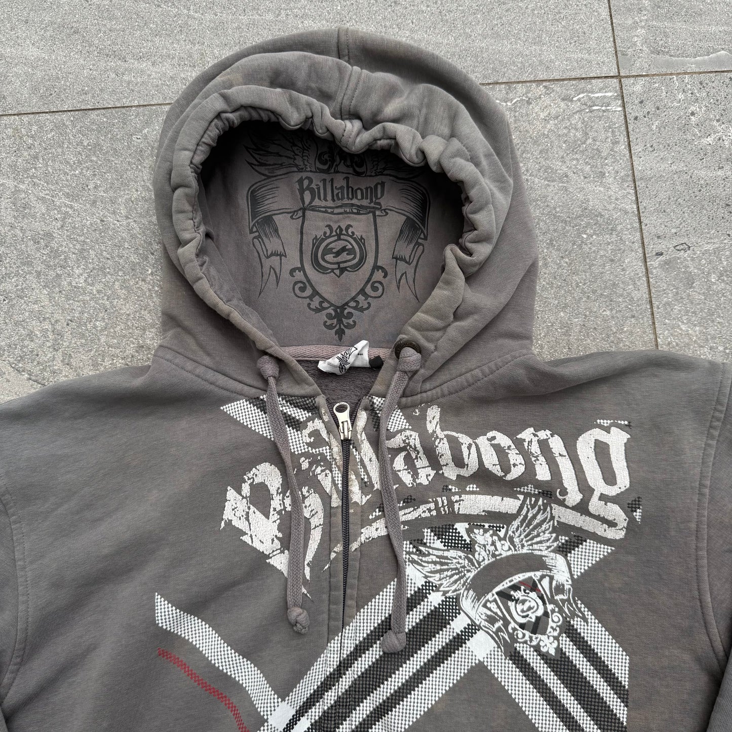 billabong plaid zip - L