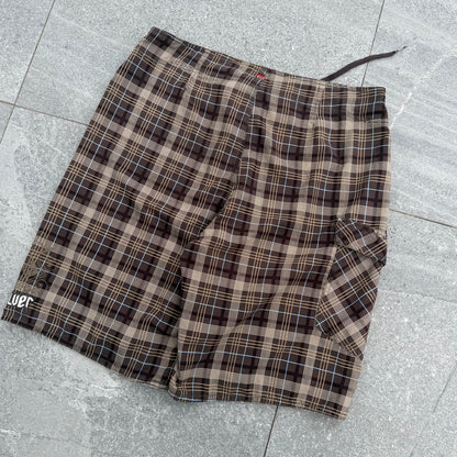peak brown plaid quiksilvers - 34"