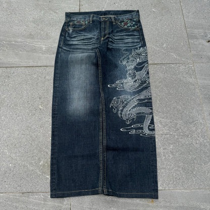 goated memory special indigo fades - 32x30”