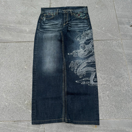 goated memory special indigo fades - 32x30”