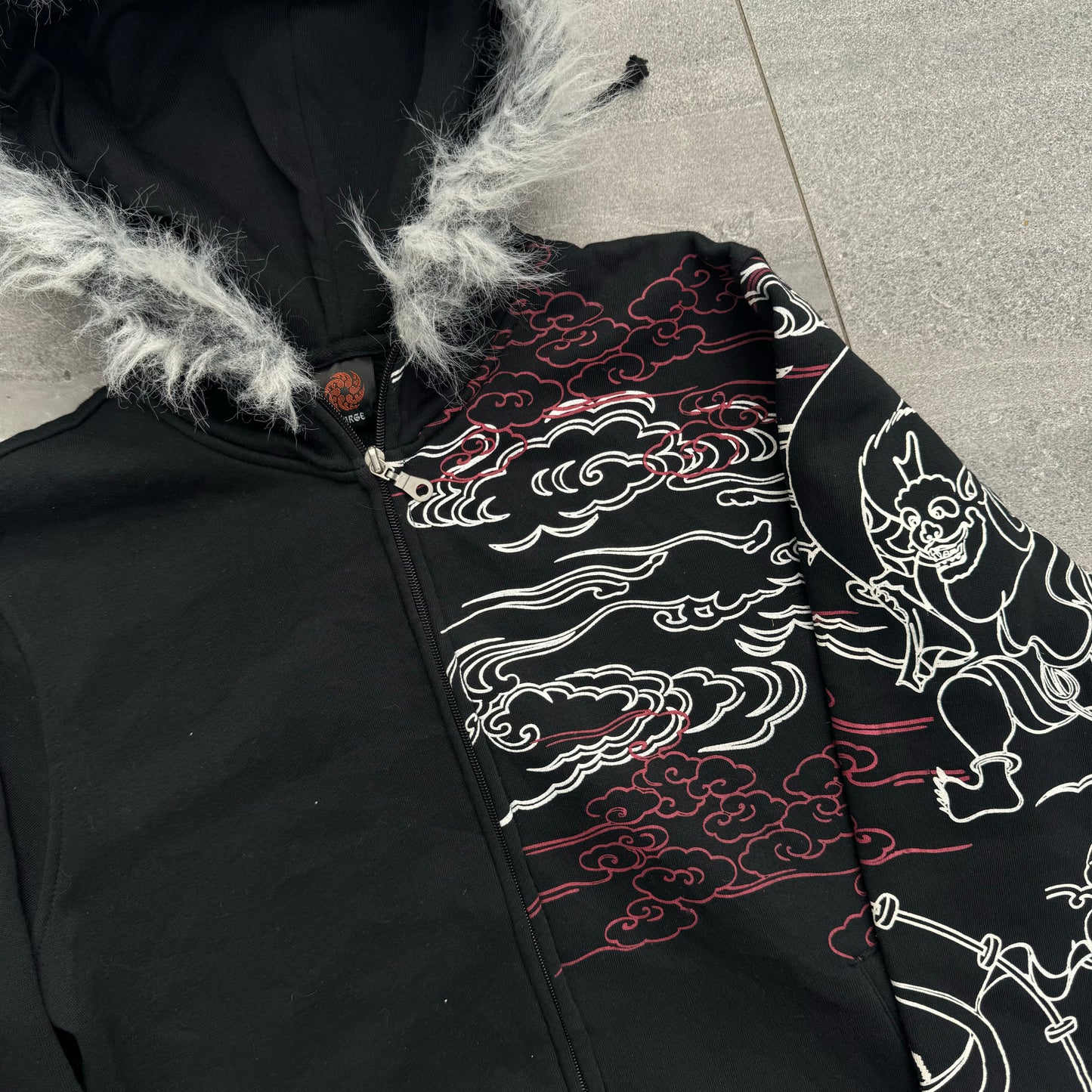 insane japanese fur hoodie - M