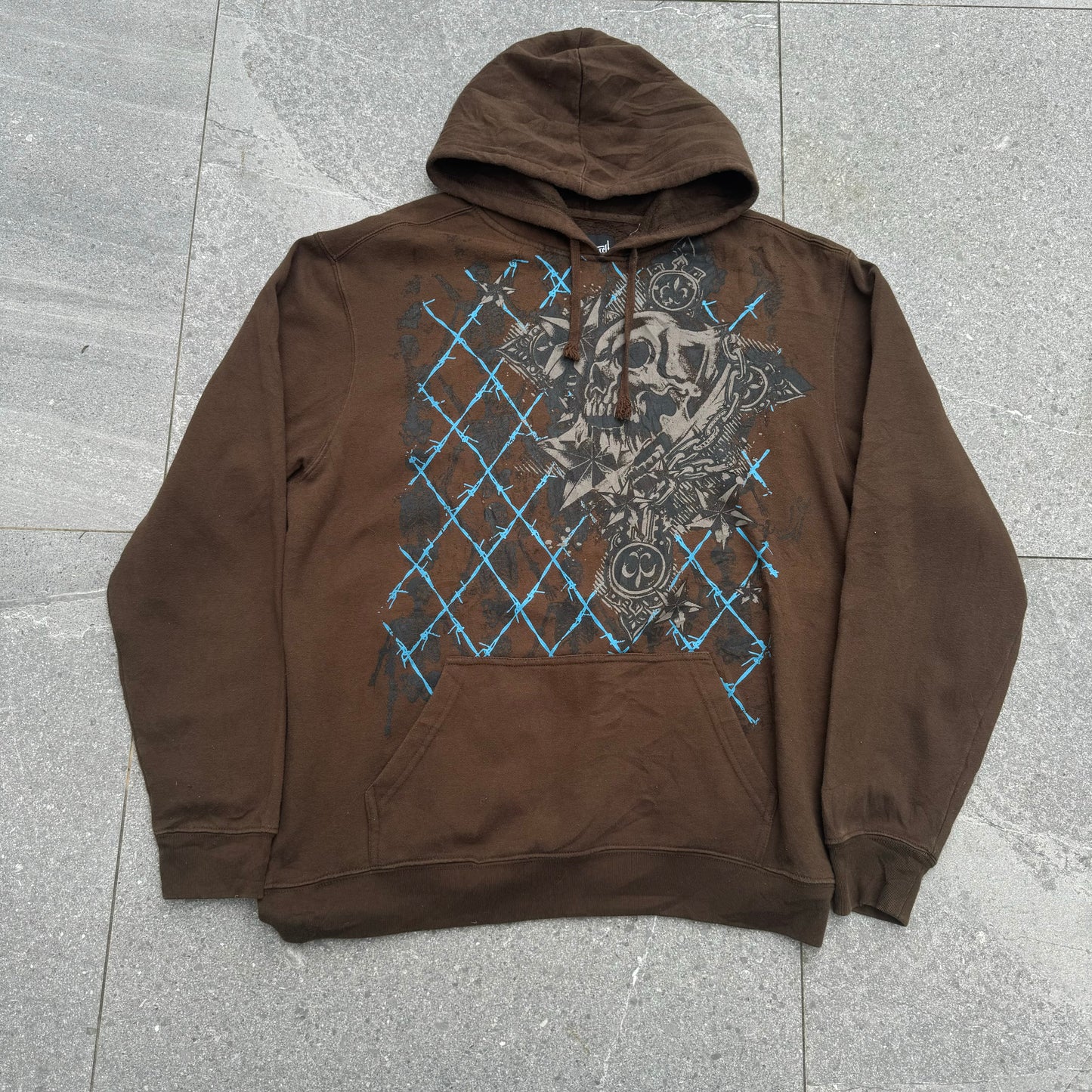 skull hoodie - L