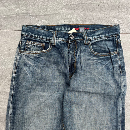 oh my god the wash on these is actually so perfect wtf . urban pipeline bootcuts - 32x32”