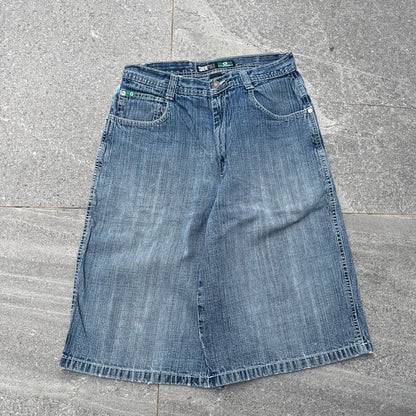 rare southpole green tab jorts - 28x13”