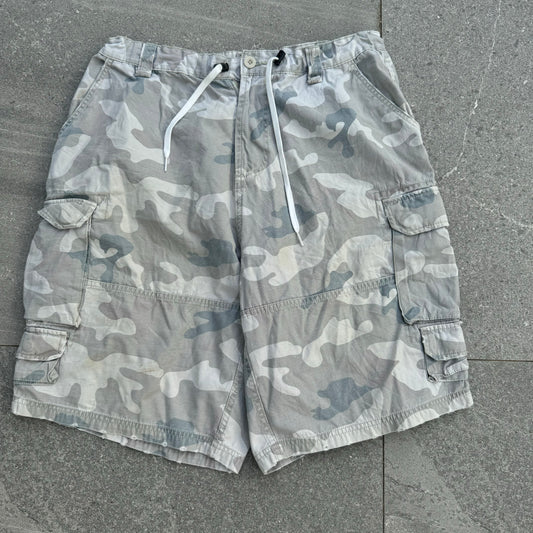 snow camo jorts (adjustable) - 34”