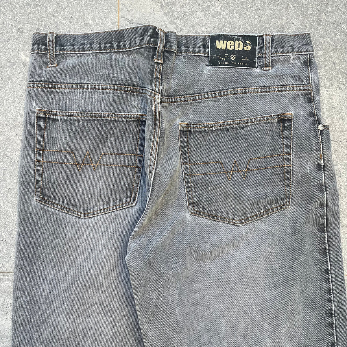 webs stone washed jeans - 38x32”