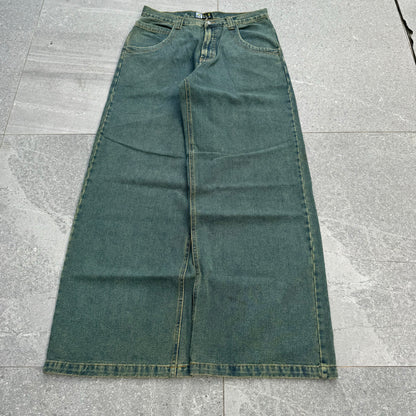 insane greenwash denim - 34x33”