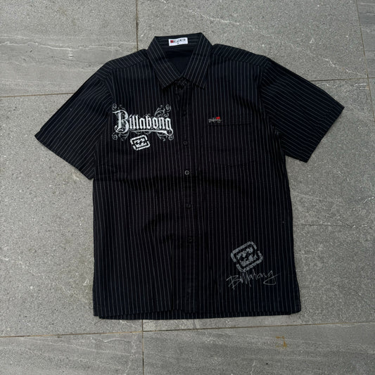 grail billabong pinstripe shirt - M