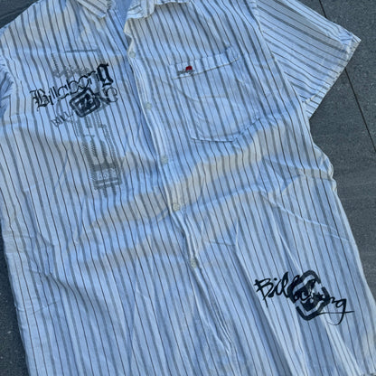 sexy ass white billabong shirt - L