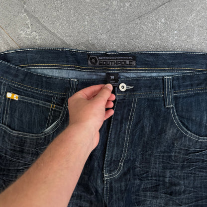 raw denim southpole bootcuts - 38x31”