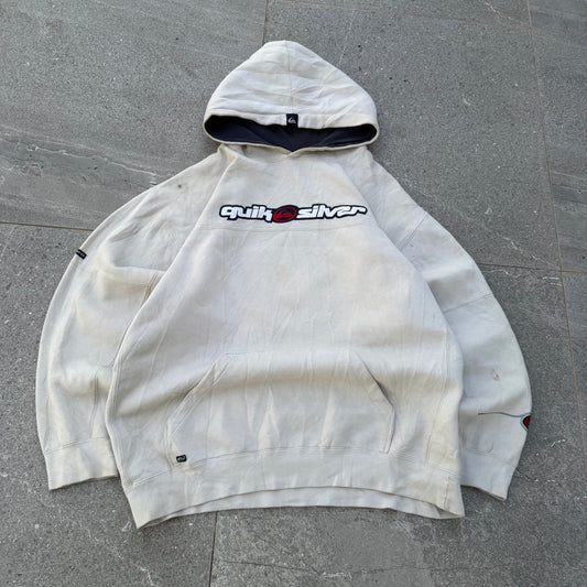 90s cream panelled quiksilver grail - L