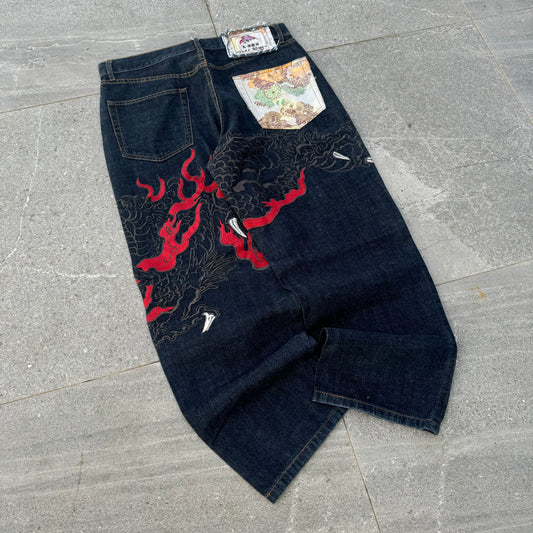 script japanese denim jeans (grail) - 34x29”