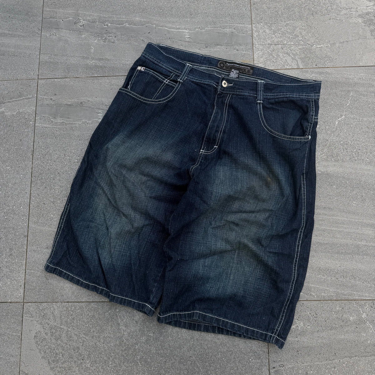 darkwash phat jorts - 40”