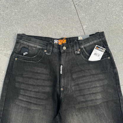 GRAIL akademiks rhinestone jorts - sizes 34-40” available