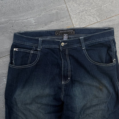 darkwash phat jorts - 40”