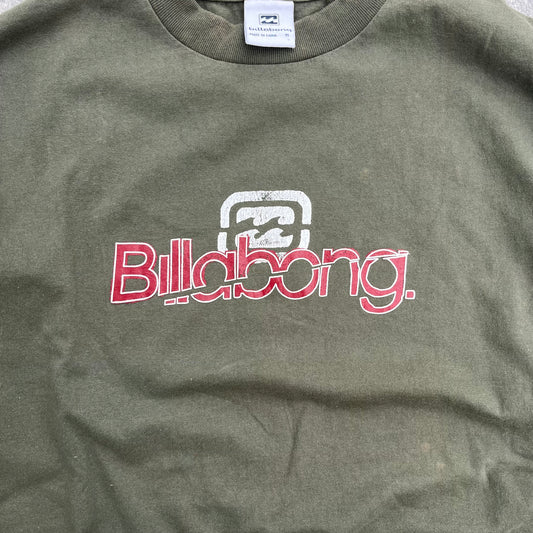 army green billabong tee - L