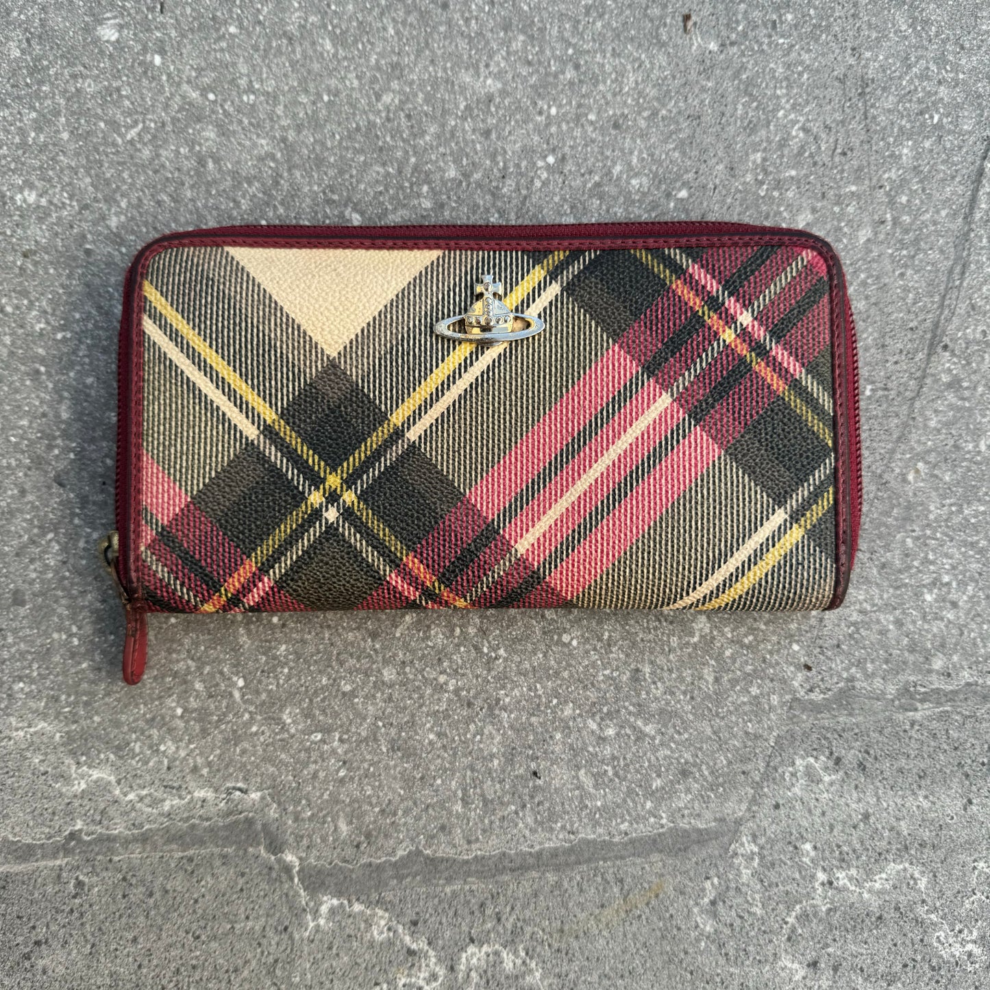 vivienne westwood plaid orb purse