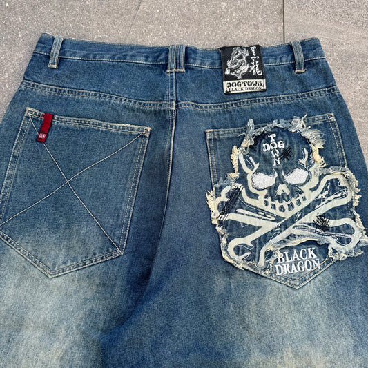 grail dogtown skull jorts - 34x15”