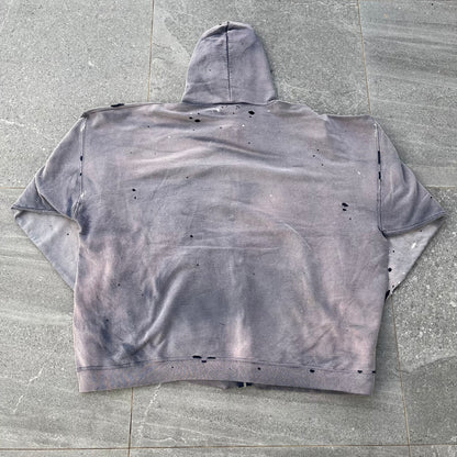 distressed hanes 90s zip - 2XL