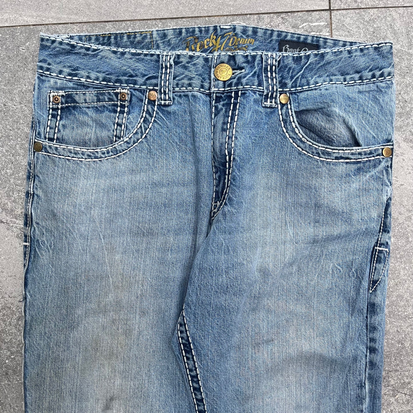 embroided bootcuts - 34x33”