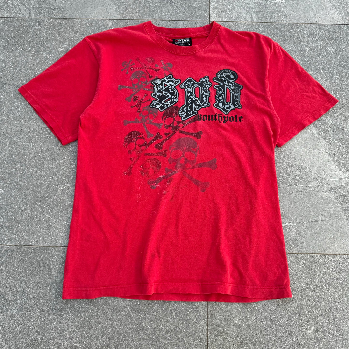 grail southpole skull tee - L