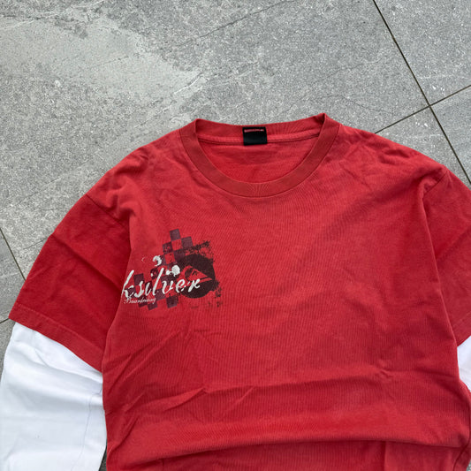 perfect quiksilver layered longsleeve - L