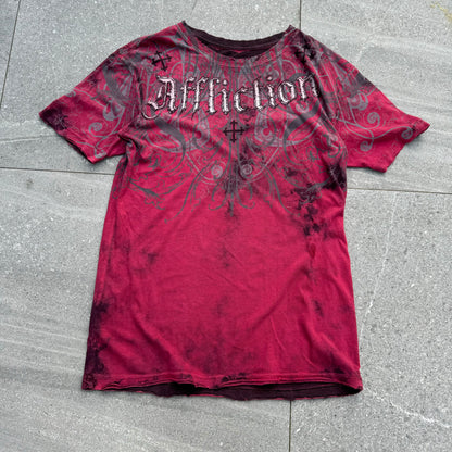 reversible affliction tee -M/L