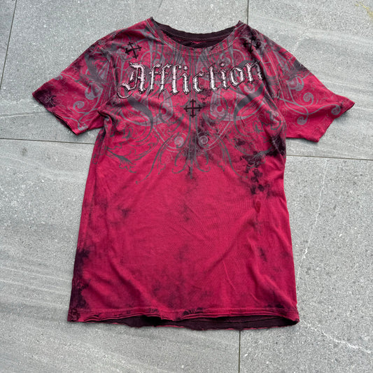 reversible affliction tee -M/L