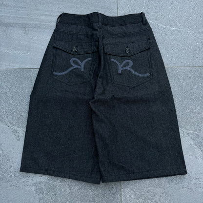 raw denim rocawear jorts - 31x13”