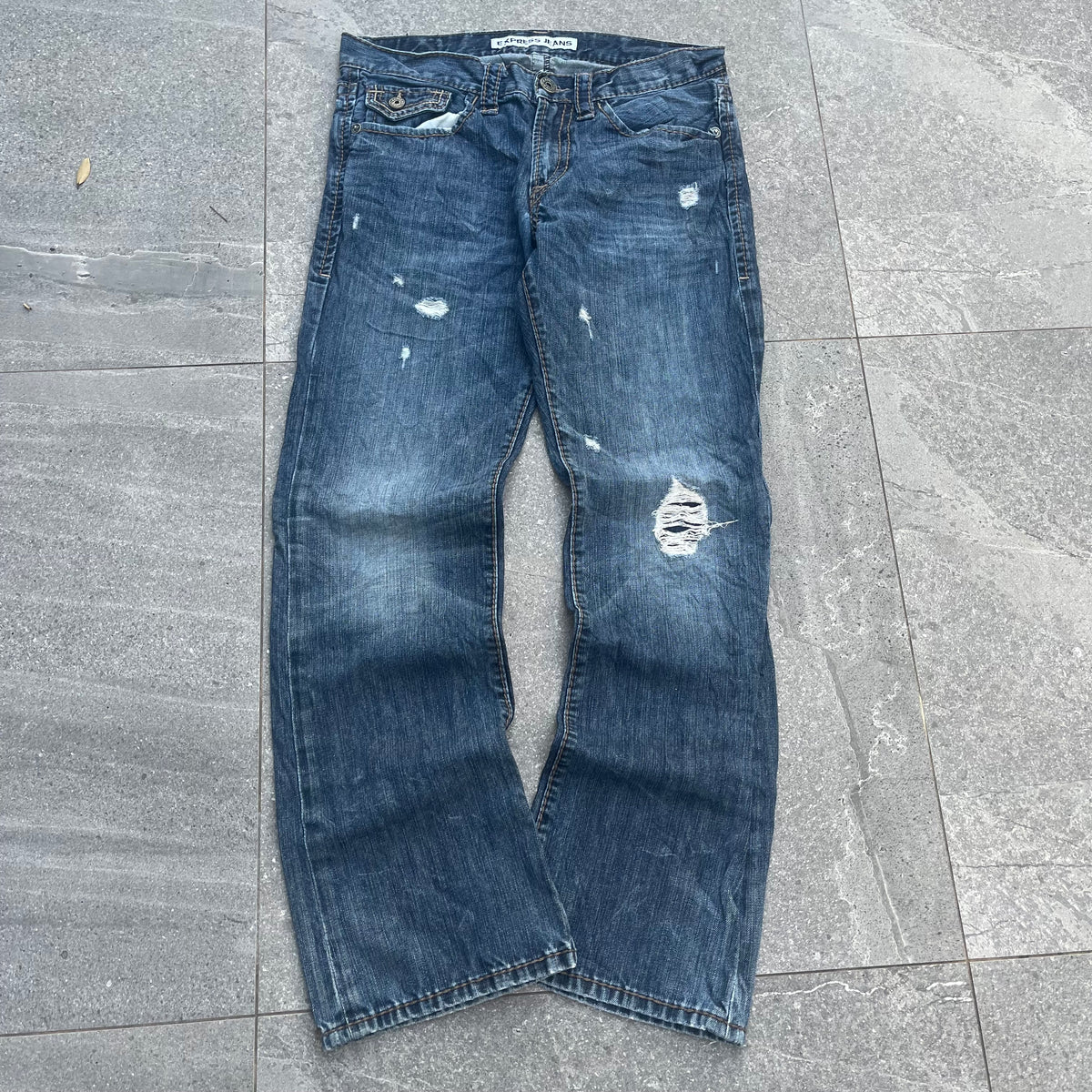 express perfectly distressed bootcuts - 33x31”