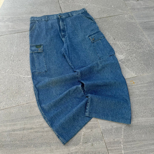 flooded polo cargo jeans - 38x30”