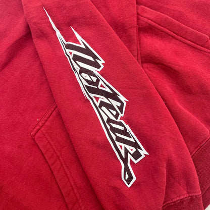 maroon no fear hoodie - XL