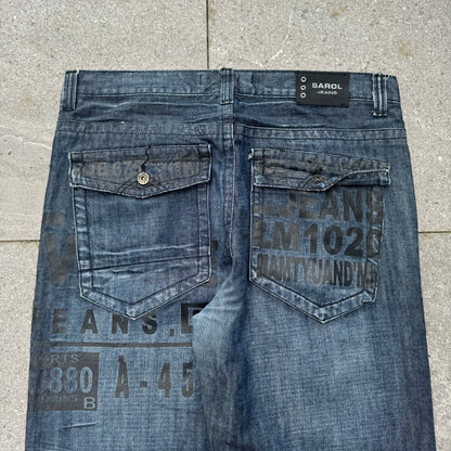 just woke up now i’m locking back in 38x33” raw denim