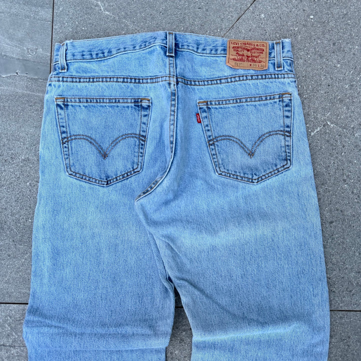 beaut lightwash pair of 527 bootcuts - 34x30”