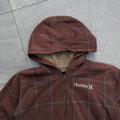 GOATED hurley plaid zip (fur lined) - M