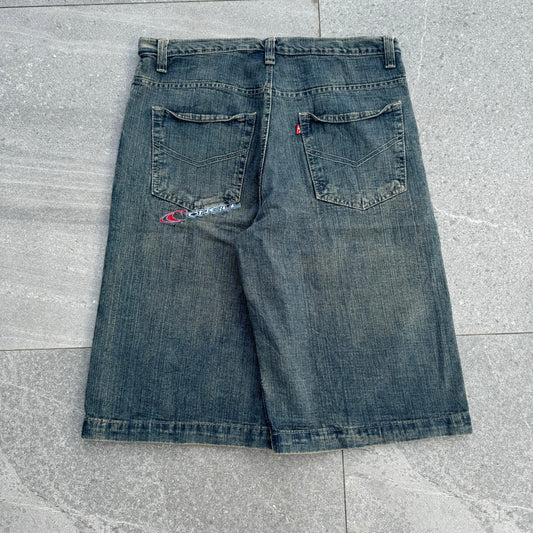 tuffff oneill greenwash jorts - 36x14.5”
