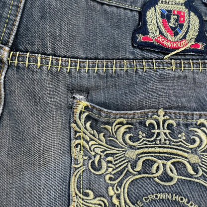 hardest crown holder jorts - 37x14”