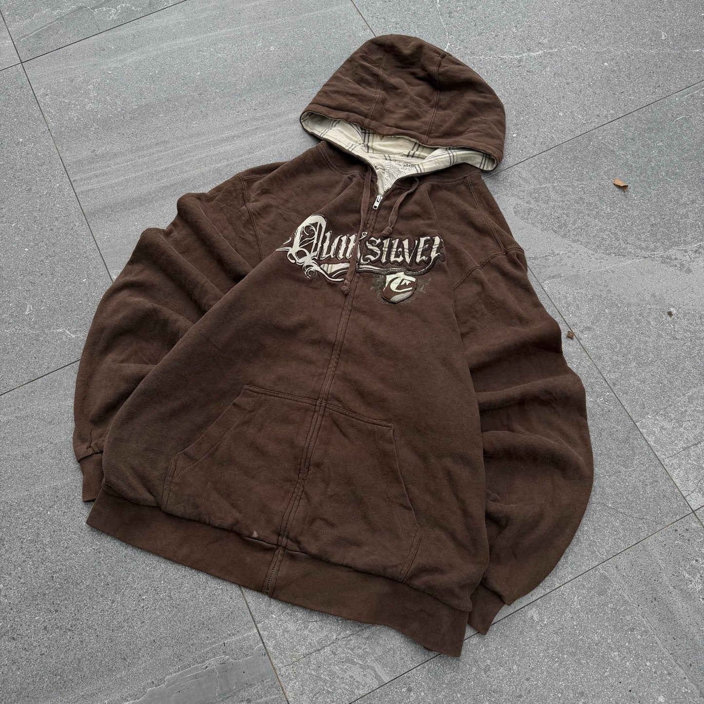 oh. my. god insane quiksilver plaid zip - L