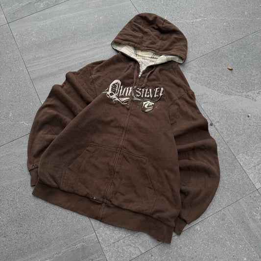 oh. my. god insane quiksilver plaid zip - L