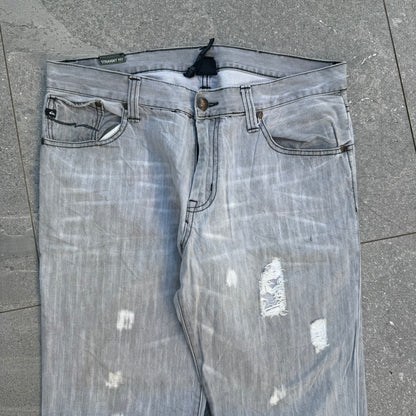 straight fit quiksilver concrete jeans - 36x32”