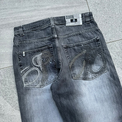 southpole embroidered jeans - 33x31”