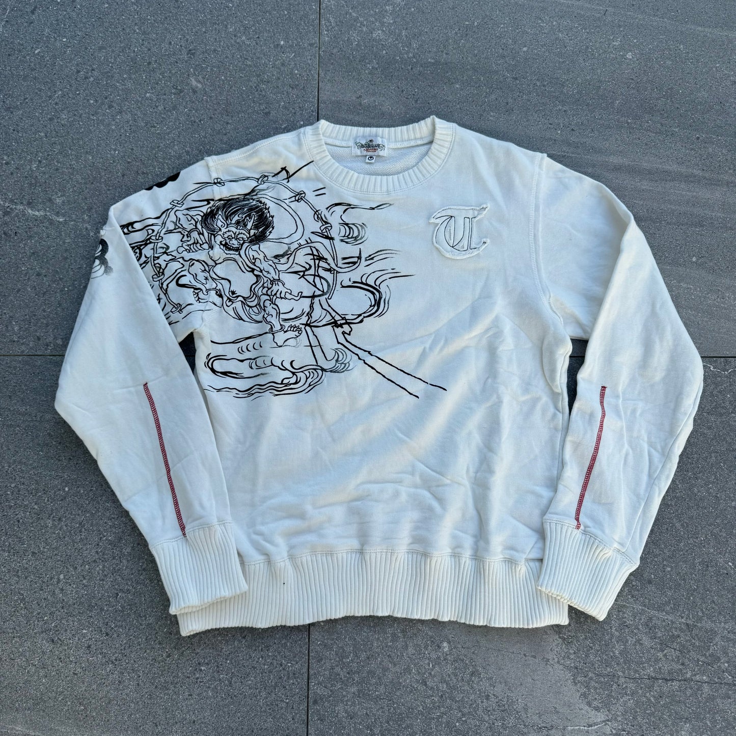HARDEST BACK SPELLOUT KARAKURI CREWNECK - S/M