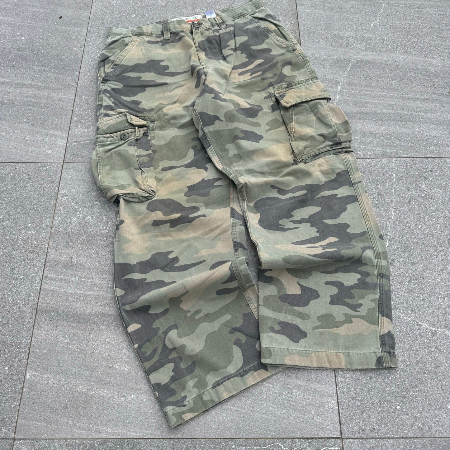 phaaaaat canyon river camo pants - 36x32”